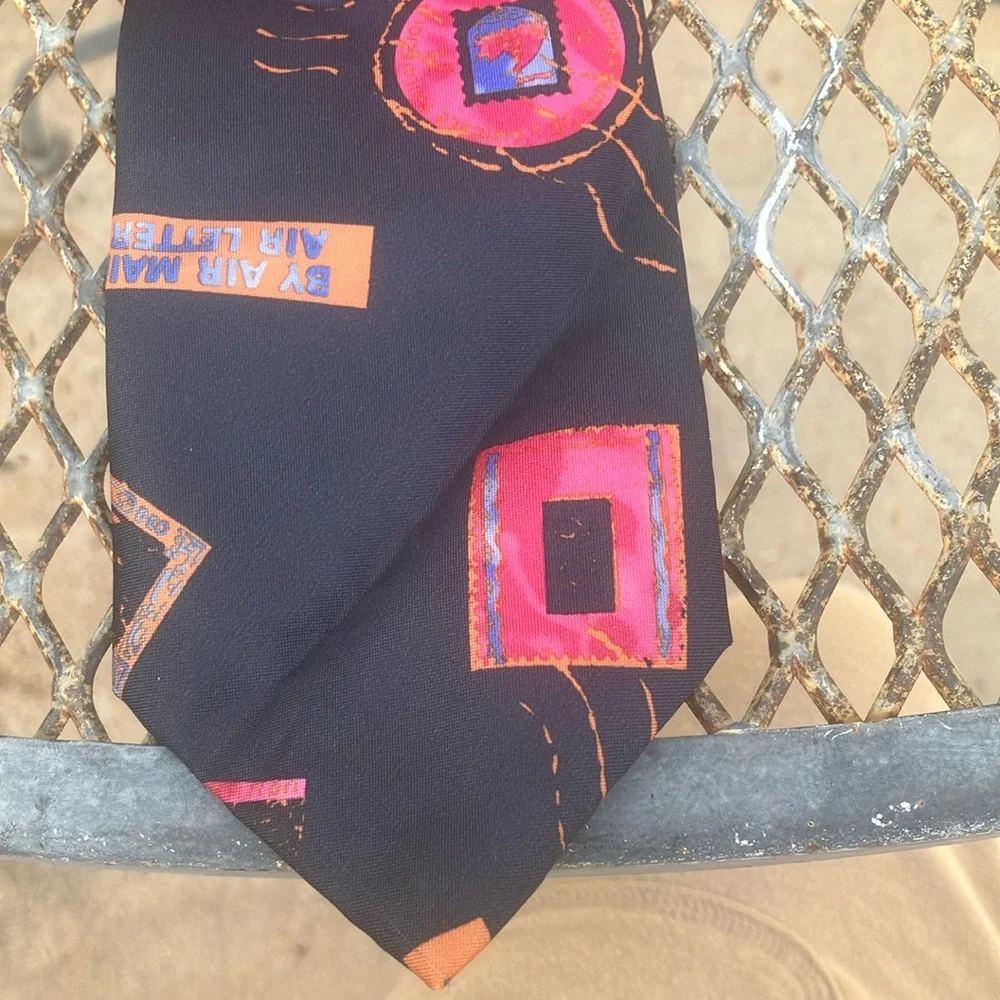 FINAL MARKDOWN Italian silk hand made air mail tie